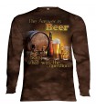 Tee-shirt manches longues motif Bière à l'extérieur