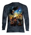 Longsleeve T-Shirt with Eagle Prayer design