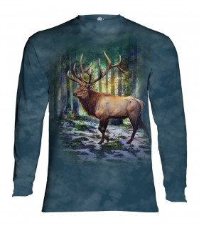 Longsleeve T-Shirt with Sunlit Elk design