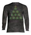 Longsleeve T-Shirt with Christmas Cannabis design