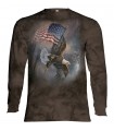 Longsleeve T-Shirt with Flag Bearing Eagle design