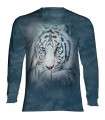 Tee-shirt manches longues motif Tigre blanc attentionné
