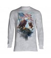 Longsleeve T-Shirt with American Eagle Flag design