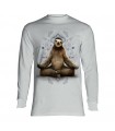 Longsleeve T-Shirt with Vriksasana Sloth design