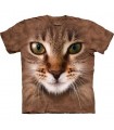 Striped Cat Face - Cats T Shirt from The Mountain