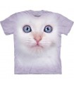 White Kitten Face - Kitten T Shirt by The Mountain
