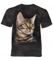 The Mountain Striped Cat Portrait T-Shirt