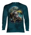 Longsleeve T-Shirt with Wolf Lookout design
