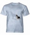 The Mountain Shadow of Greatness Dog Blue T-Shirt