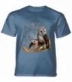 The Mountain Celtic Owl Magic Blue T-Shirt