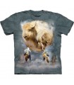 White Buffalo Shield Native American T Shirt by the Mountain