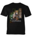 The Mountain Protect Leopard Split Portrait Black T-Shirt