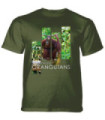 The Mountain Protect Orangutan Split Portrait Green T-Shirt