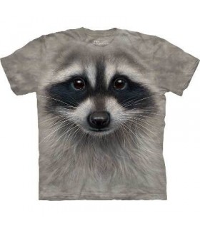 Raccoon Face - Animals T Shirt by the Mountain