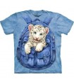 Backpack White Tiger - Big Cats T Shirt by the Mountain