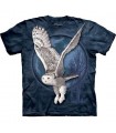 Snow Owl Moon - Birds T Shirt by the Mountain