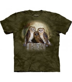 Three Owl Moon - Bird T Shirt by the Mountain