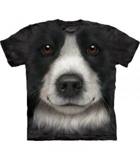 Border Collie Face - Dogs T Shirt by the Mountain