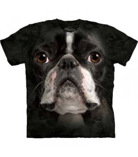 Boston Terrier Face - Dogs T Shirt by the Mountain