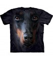Doberman Face - Dogs T Shirt by the Mountain