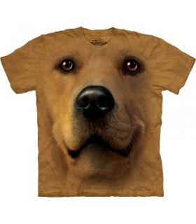 Golden Face - Dogs T Shirt by the Mountain