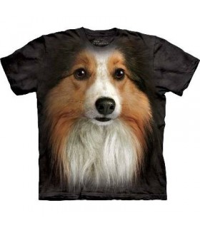 Sheltie Face - Dog T Shirt from the Mountain