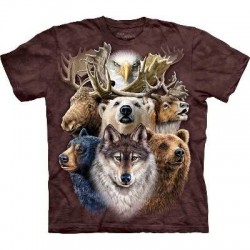 Northern Wildlife Collage - Animals T Shirt by the Mountain