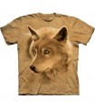 Golden Eyes - Wolf T Shirt by the Mountain