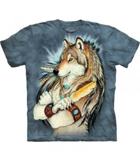 Golden Feather - Wolf T Shirt by the Mountain