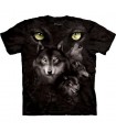 Moon Eyes Collage - Wolf T Shirt by the Mountain