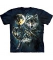 T-Shirt Loups de la Lune par The Mountain
