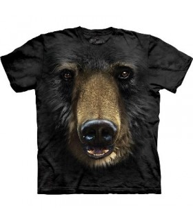 Black Bear Face - Animals T Shirt by the Mountain