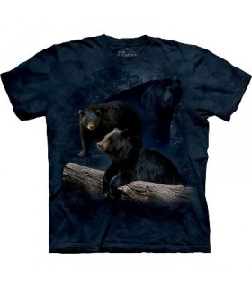 Black Bear Trilogy - Animals T Shirt by the Mountain