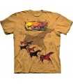 Chevaux sauvages rouges - T-shirt Amérindien par The Mountain