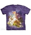 Licornes au coucher du soleil - T-shirt Fantasy The Mountain
